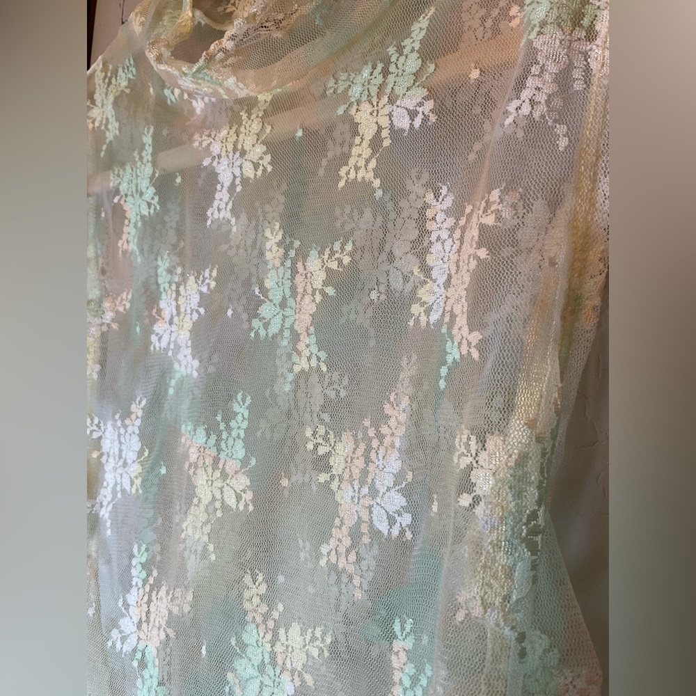 Intimately Free People “Nice Try” Lace Muscle Tank in Hazy Combo (pastels), NWOT - Picture 8 of 9